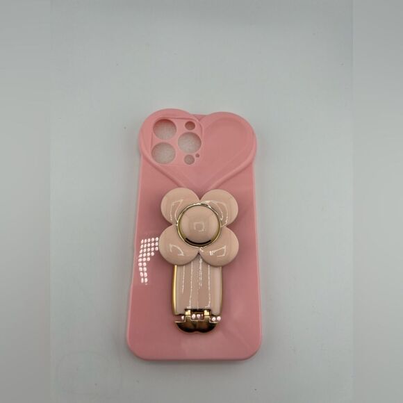 Heart & Flower Rotating Stand Case for iPhone 16 Pro Max - Picture 4 of 8